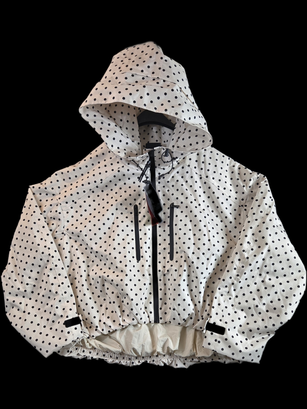 PUFFIT STM-TEX ST200 Polka Dot Raincoat Waterproof Hooded Jacket NWT Size M